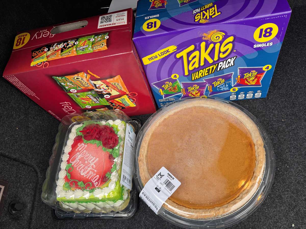 Holiday food and desserts donated by The Flava Spot